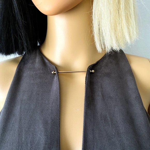 Micromini Shift Dress | Petite Mini Dress | Micro Suede Dress | Velour Dress | S - Picture 3 of 10